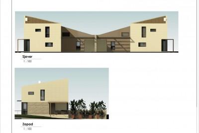 Baugrundstück mit Projekt für eine Doppelhaushälfte 2