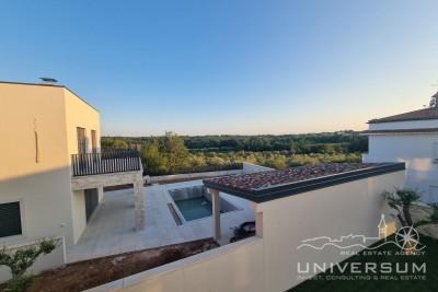 A modern villa with a pool and a view of the sea in the vicinity of Savudrija 2