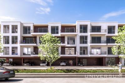 Stylish one and two-bedroom apartments with a garage and courtyard in Umag 2