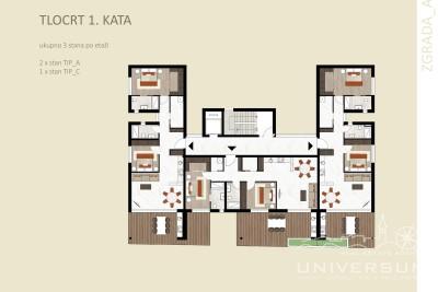 Apartment on the 1st floor in a building with an elevator in Novigrad 4