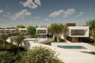Villa ai dintorni di Novigrad - Cittanova con terrazza sul tetto e vista mare - nella fase di costruzione