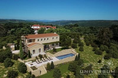 Beautiful villa surrounded by greenery an sea view in the vicinity of Novigrad - under construction