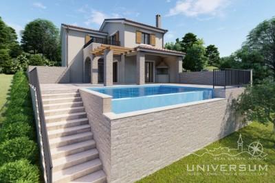 House with pool near Buje - under construction