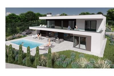Baugrundstück zum Verkauf mit einem Projekt für eine Villa mit Swimmingpool in der Nähe von Umag 1